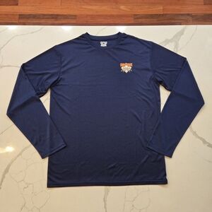 Cooperstown Collection Long Sleeve Activewear Shirt Blue Size Large